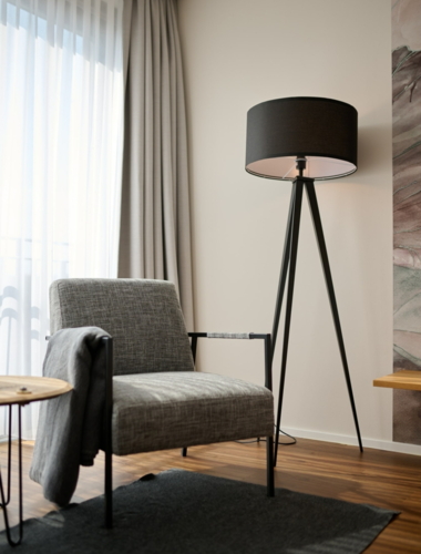 Sitzecke mit Stehlampe in einem Superior Zimmer