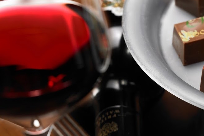 Glas Rotwein bei Weingut Fritz Walter