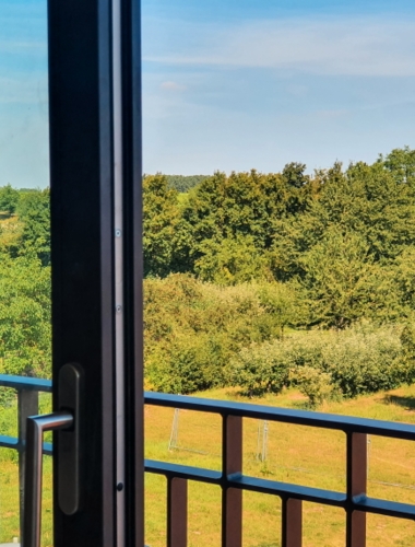 Ausblick aus den neuen Zimmern beim Weingut Fritz Walter